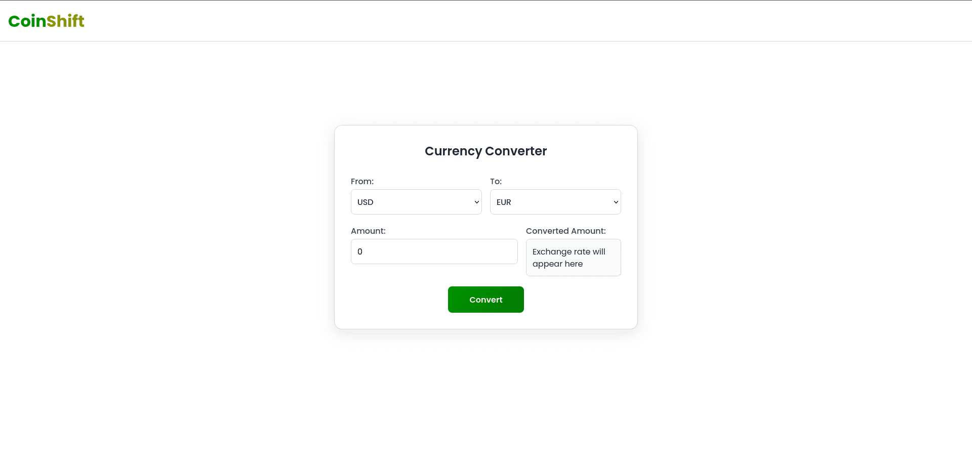 Imagem de apresentação: CoinShift